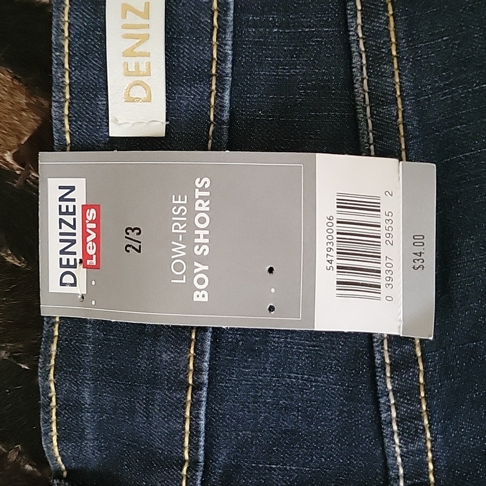 Levi's Denizen Low Rise Boy Shorts, Love Stretch 2/3. NWT - Picture 8 of 16